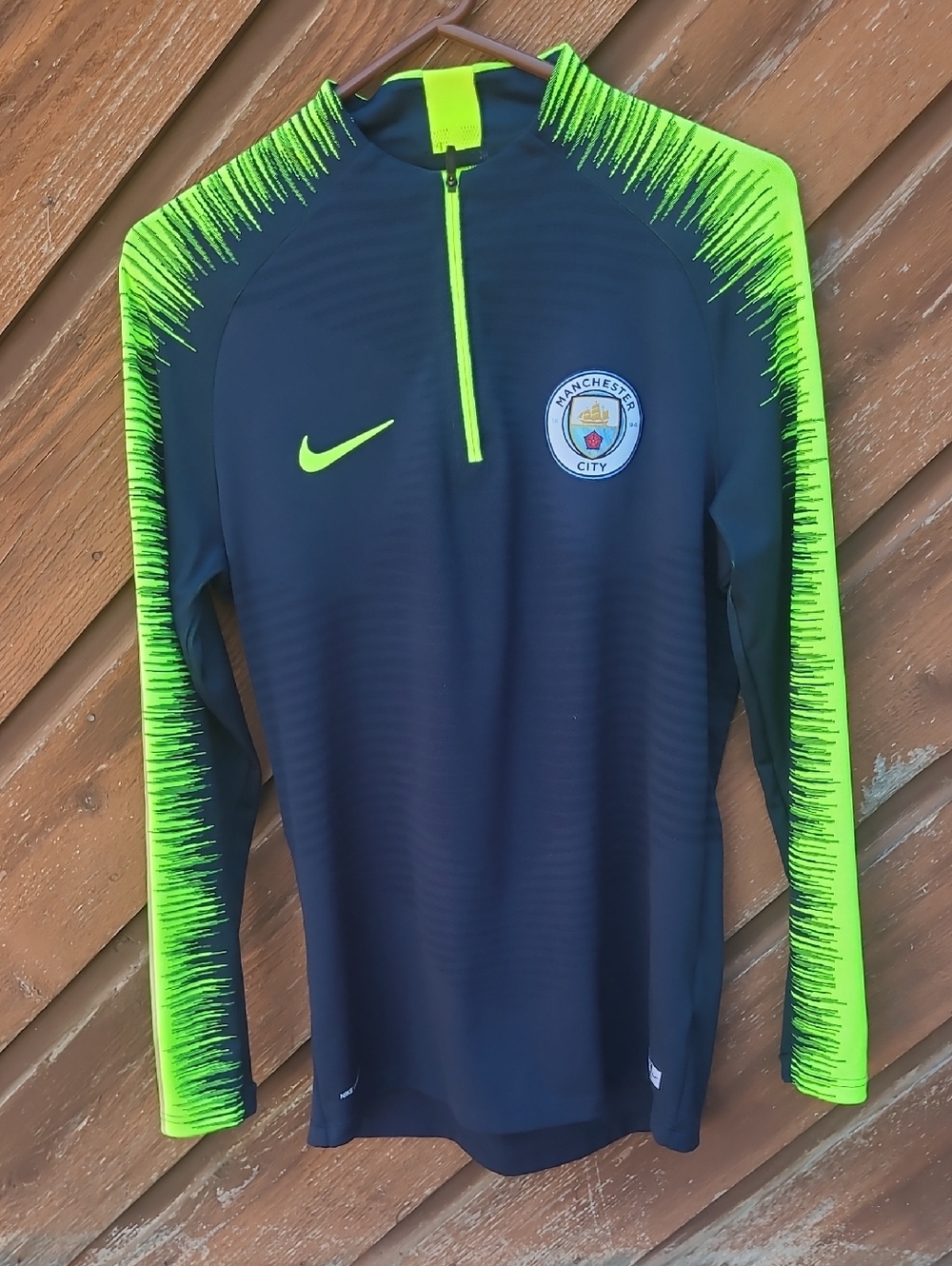 Nike Navy and Neon Yellow Manchester City 2018/19,Vapourknit "Footy Training Top